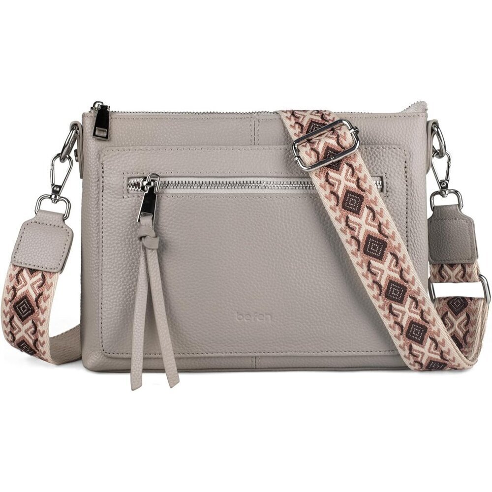 Leather Crossbody Bag for Women Medium Purses with Adjustable Strap Handbag